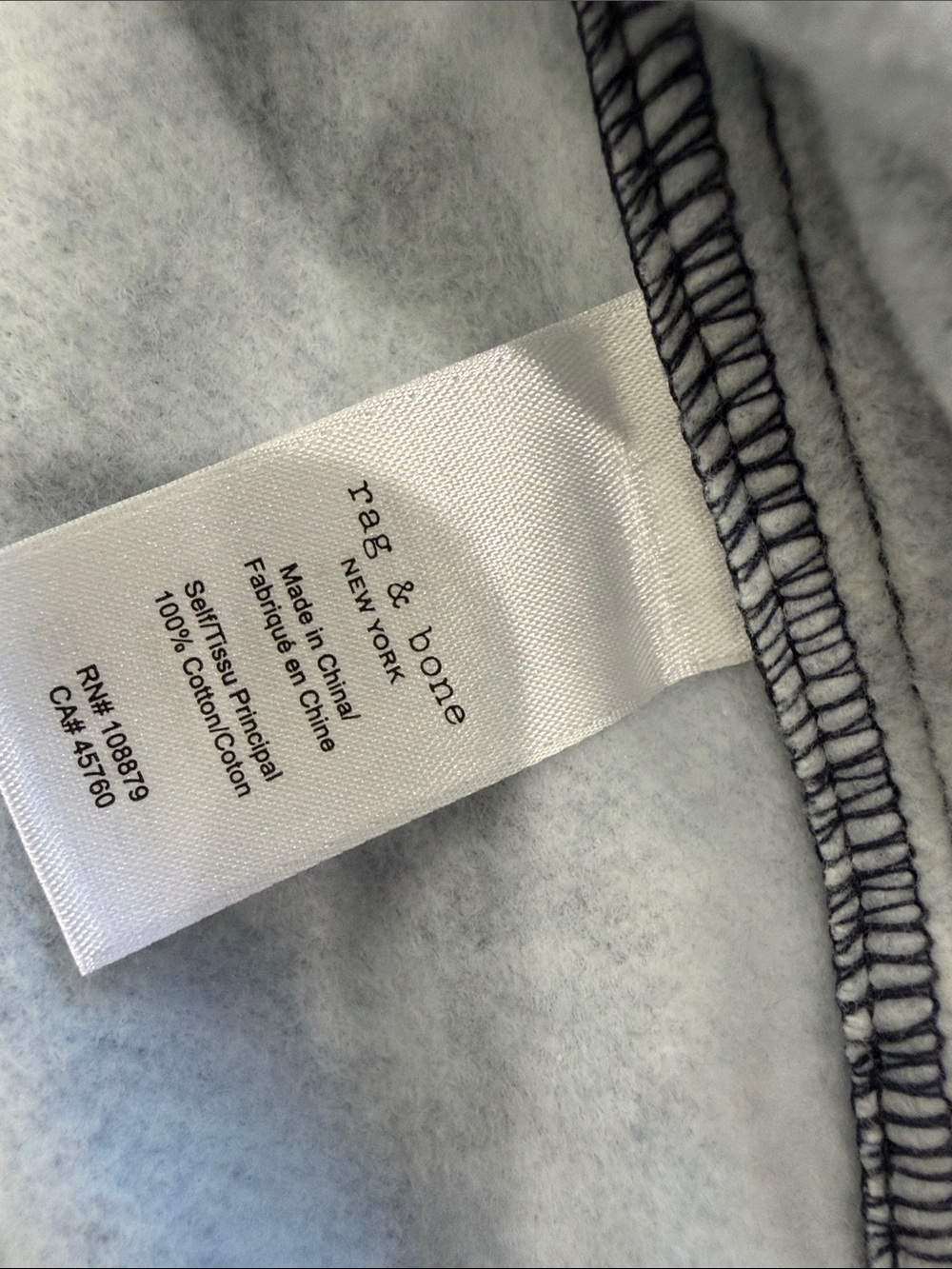 Rag and Bone Miramar fleece Terry Davina Zip up hoodie size M NWT - Picture 9 of 11